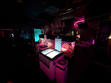 ナイト系のお店に造花水槽!